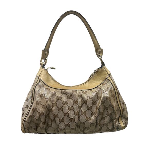 VTG Gucci Abbey D-Ring GG Crystal Canvas Shoulder Bag - Picture 2 of 6